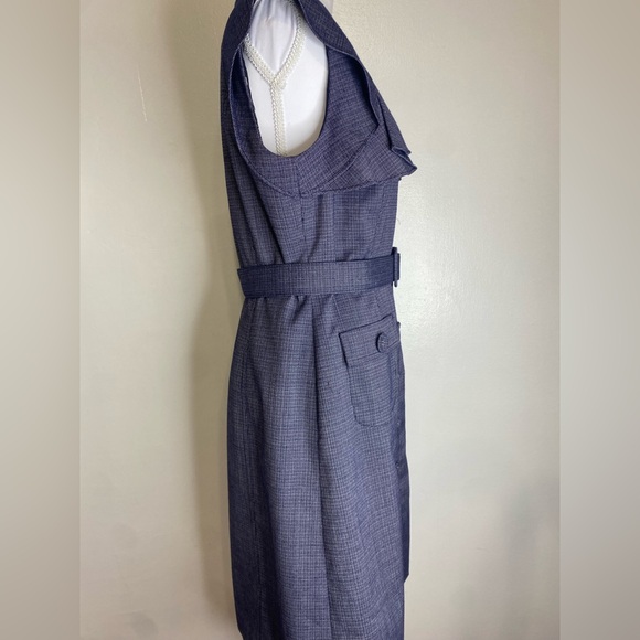 KAY UNGER Elegant Blue Sleeveless Dress - Picture 5 of 11